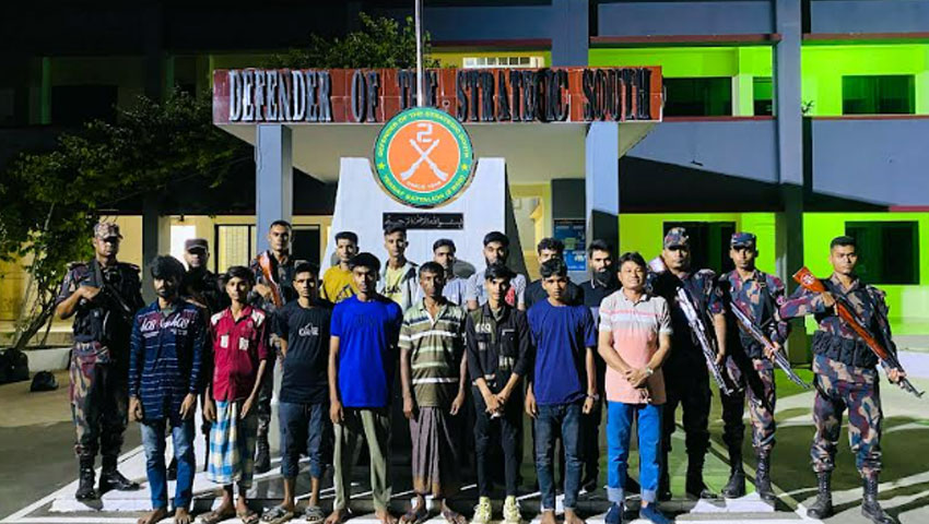 টেকনাফে বিজিবির সাড়াশি অভিযান: মানবপাচারকারীর আস্তানা থেকে ১৪ বাংলাদেশি উদ্ধার
