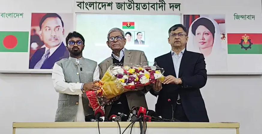 বিএনপিতে যোগ দিলেন গণঅধিকার পরিষদের রাশেদ খাঁন