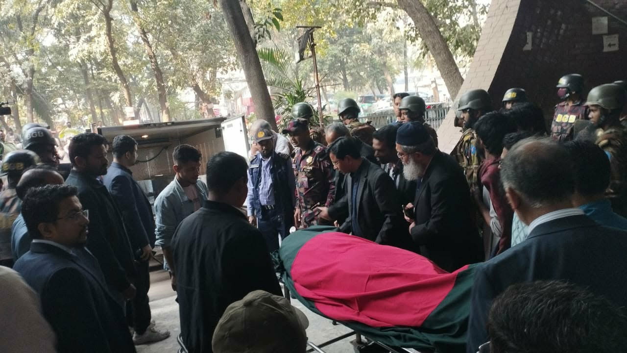 হাদির মরদেহের ময়নাতদন্ত সম্পন্ন