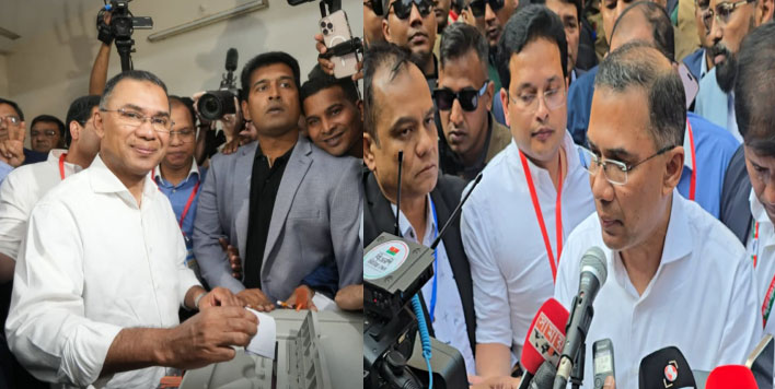 ভোট দিলেন তারেক রহমান, জয়লাভ করলে প্রাধান্য পাবে আইনশৃঙ্খলা পরিস্থিতির উন্নয়ন