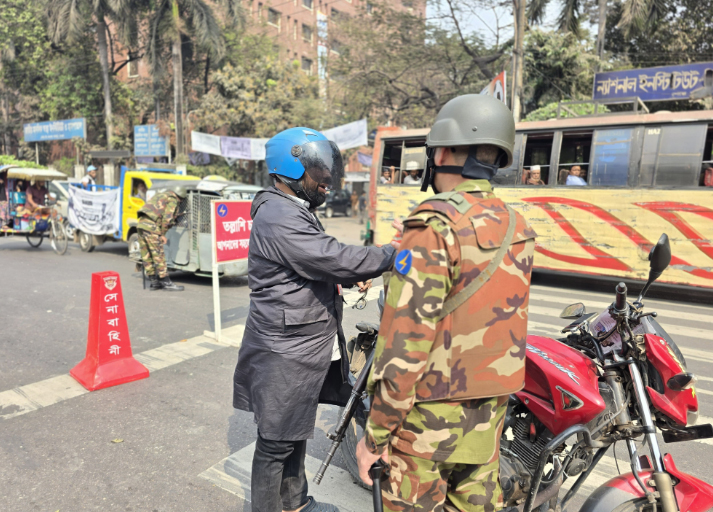রাজধানীতে নির্বাচন ঘিরে সেনাবাহিনীর তল্লাশি অভিযান