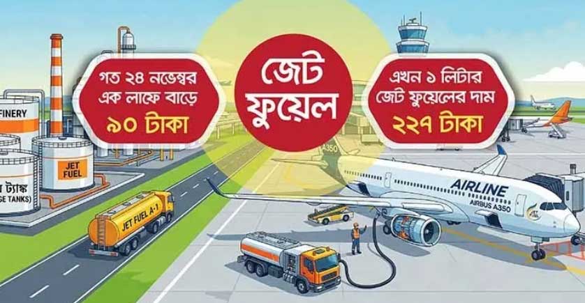 জেট ফুয়েলের আকাশচুম্বী দামে আকাশপথে ভ্রমণে অশনিসংকেত