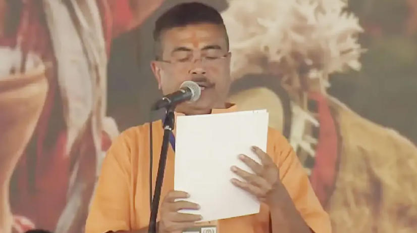 মুখ্যমন্ত্রীর শপথ নিলেন শুভেন্দু অধিকারী