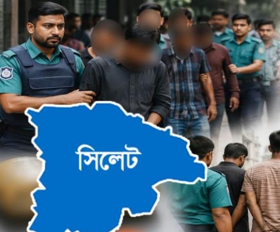 সিলেটে পুলিশের অভিযানে এক মাসে ১৬৬৫ জন গ্রেফতার