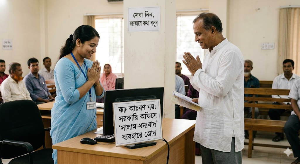 খসড়া প্রস্তুত : রূঢ় আচরণ নয়, সরকারি অফিসে ‘সালাম-ধন্যবাদ, ব্যবহারে জোর