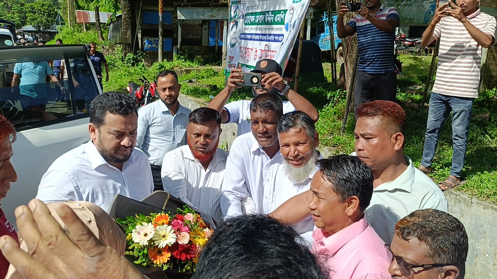 পার্বত্য প্রতিমন্ত্রী ও রাঙামাটি জেলা পরিষদ চেয়ারম্যান কে নানিয়ারচর বিএনপির সংবর্ধনা