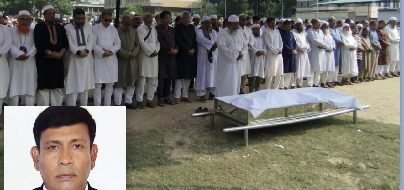 যশোরের ব্যবসায়ী খোকনের জানাজা শেষে কারবালা কবরস্থানে দাফন